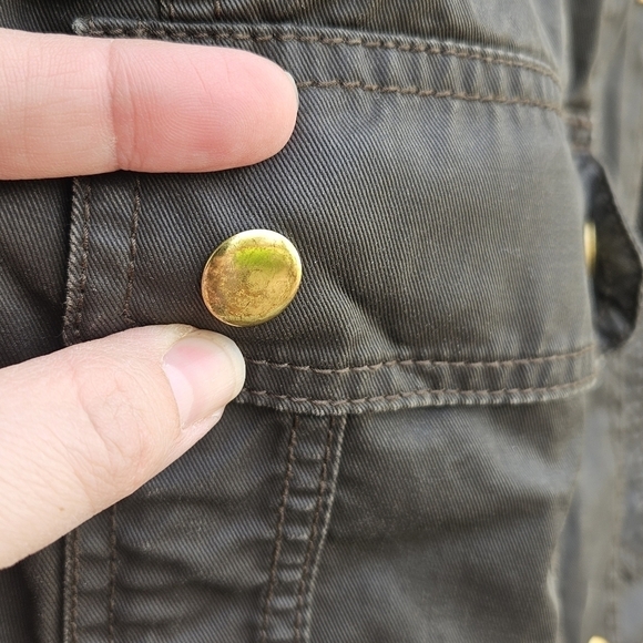 J. Crew olive brown Downtown Field Jacket waxed cotton XXS - Picture 7 of 9